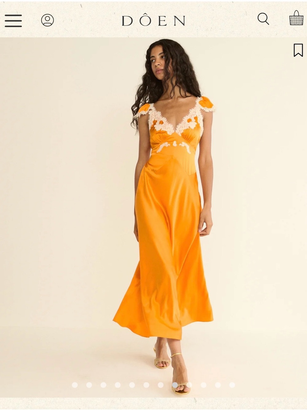 Dôen Fiona Dress in Tangerine